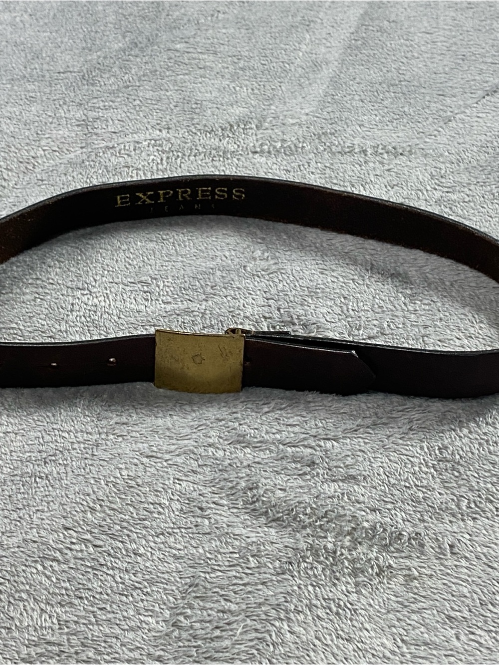 Vintage Express Dark Brown Genuine Leather Belt Made in Italy 33 Inches Long